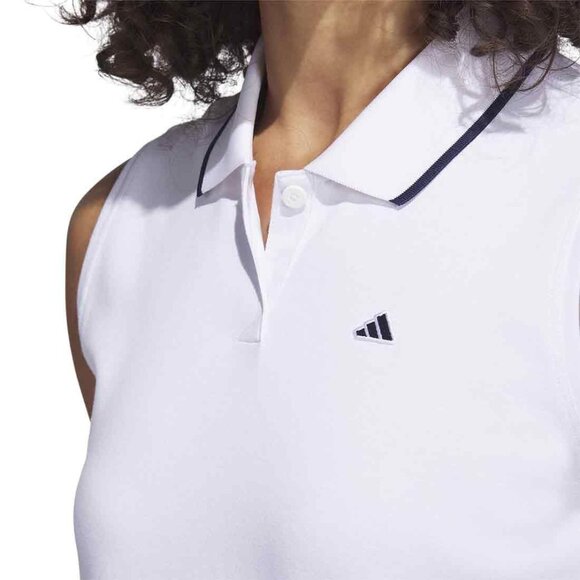 Adidas Women's Go-To Pique Sleeveless Polo - Picture 3 of 3